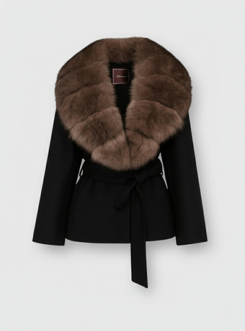 Bria Pelzmantel - Schwarz