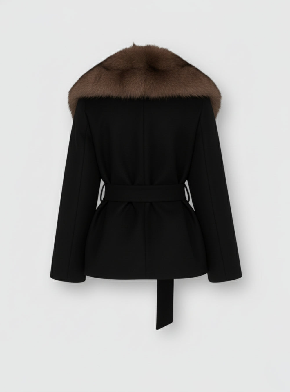 Bria Pelzmantel - Schwarz