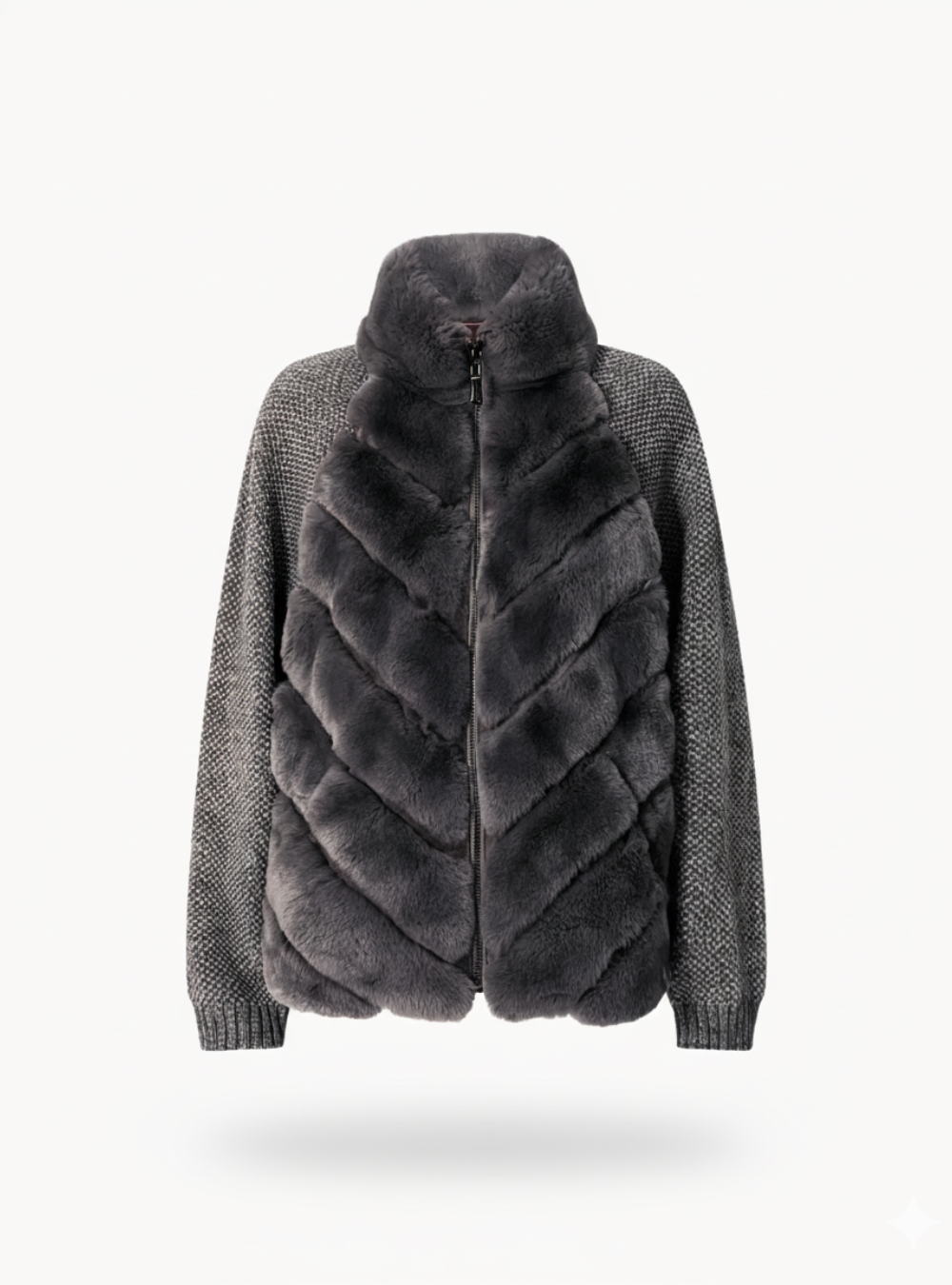 Cenya Pelzjacke – Frostiges Greige